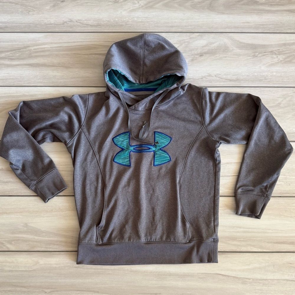Under Armour Storm Pullover Hoodie Grey Medium EUC